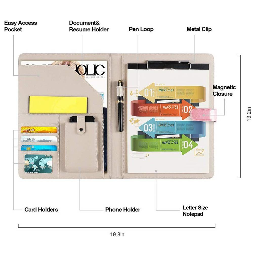 Leather Organizer with Clipboard-6