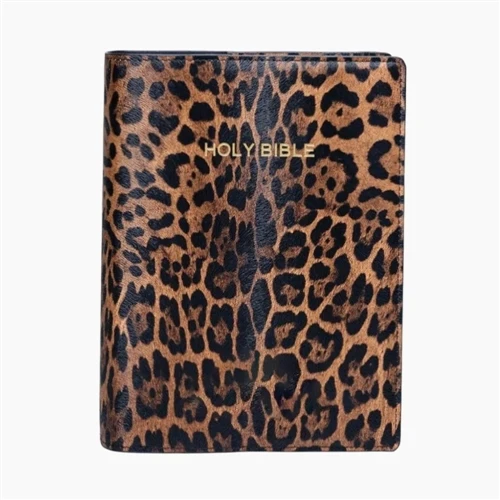 Κομψό Βιβλικό δερμάτινο κάλυμμα PU Leopard Print