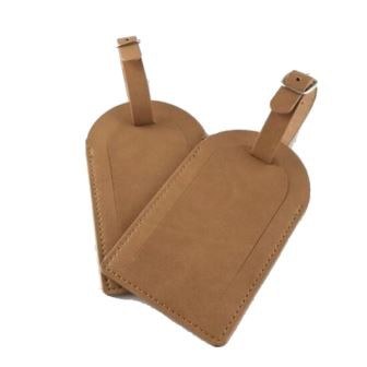 Απλή δερμάτινη ετικέτα αποσκευών